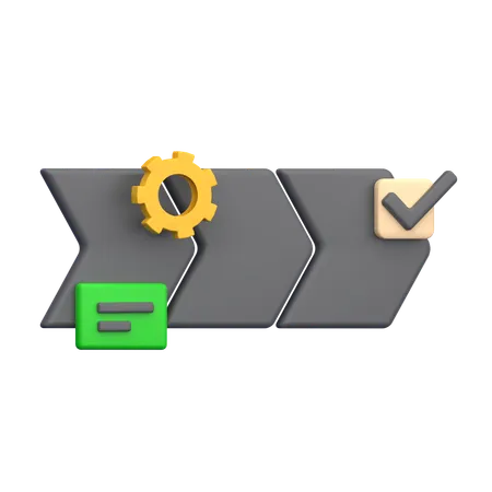 Workflow  3D Icon