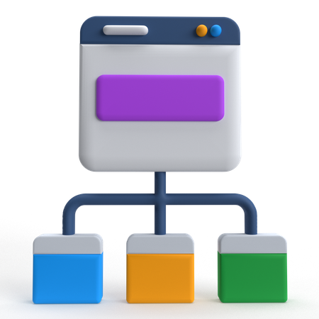 Workflow  3D Icon