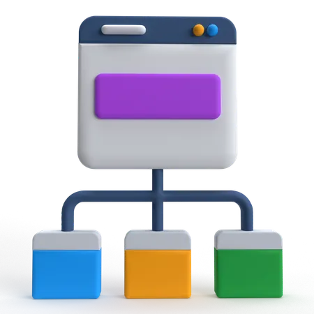 Workflow  3D Icon