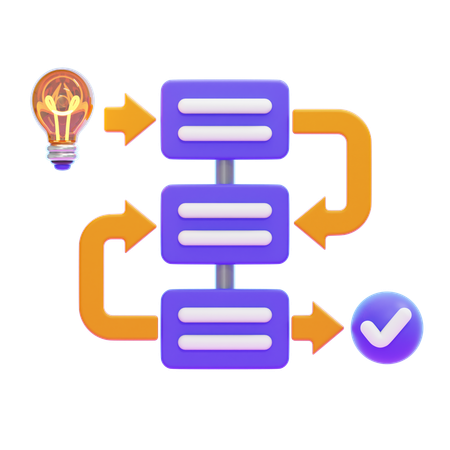 WORKFLOW  3D Icon