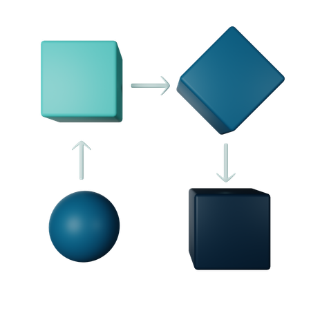 Workflow  3D Icon