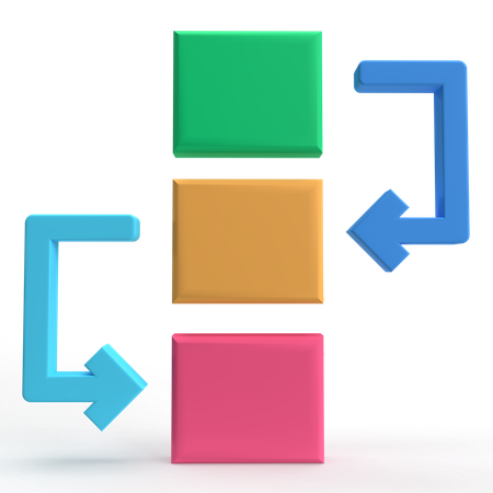 Workflow  3D Icon