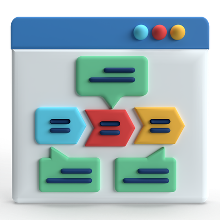 Workflow  3D Icon