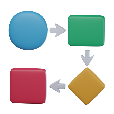 Workflow  3D Icon