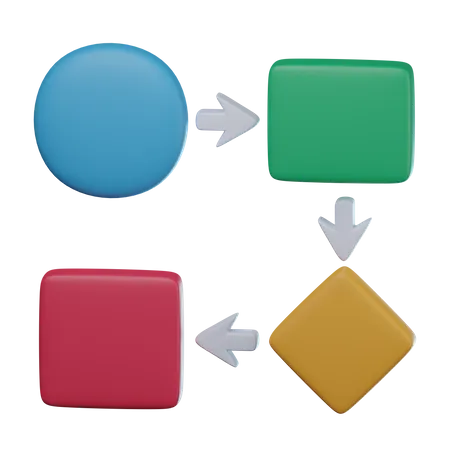 Workflow  3D Icon