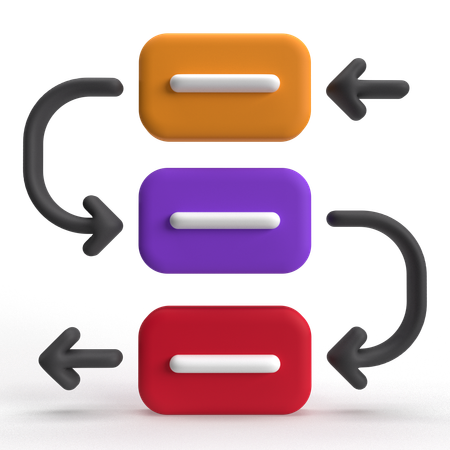 Workflow  3D Icon