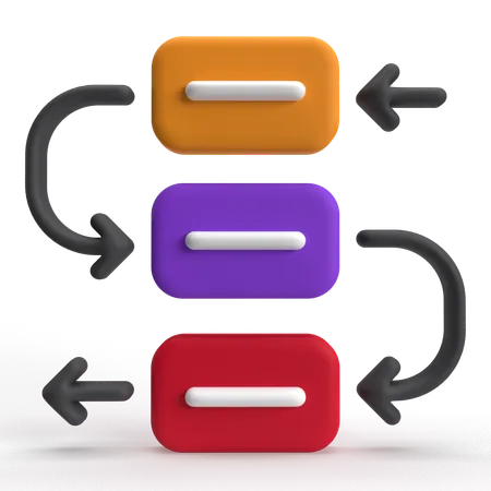 Workflow  3D Icon