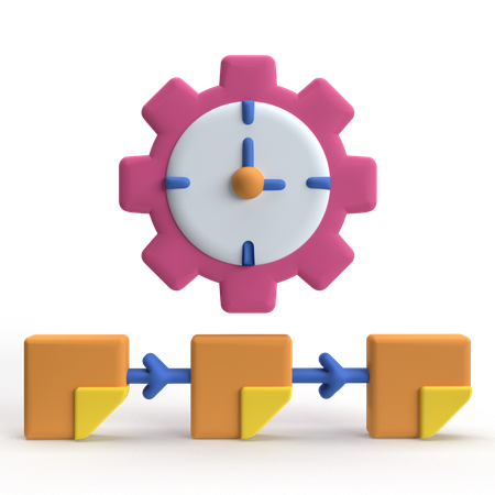 Workflow  3D Icon