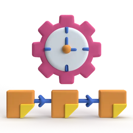 Workflow  3D Icon