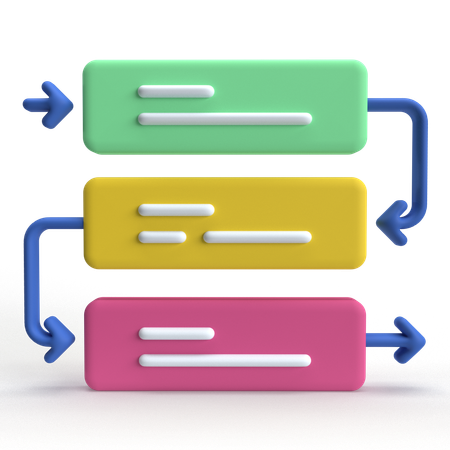 Workflow  3D Icon