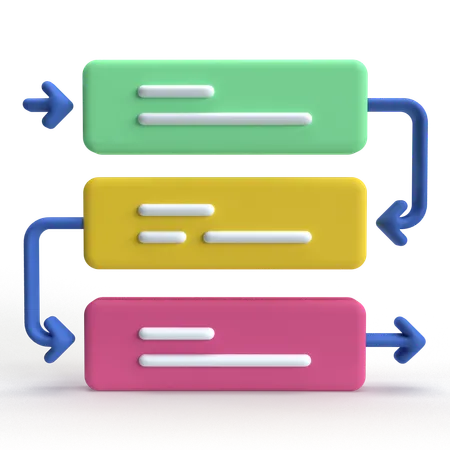 Workflow  3D Icon