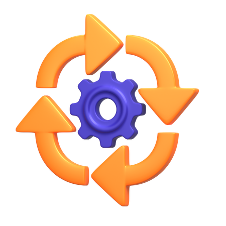 Workflow  3D Icon