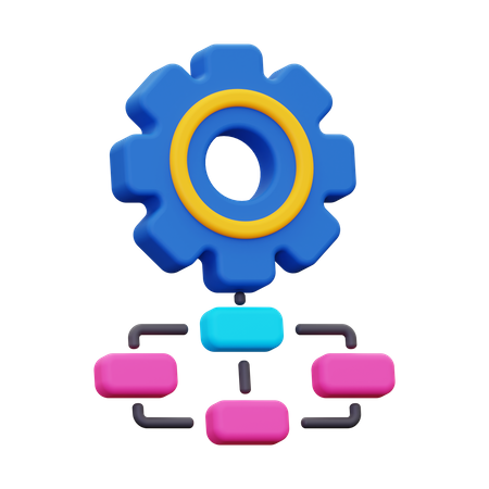 Workflow  3D Icon