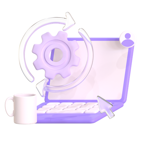 Workflow  3D Icon