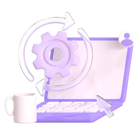 Workflow  3D Icon