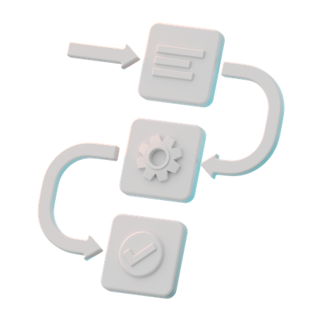 Workflow  3D Icon