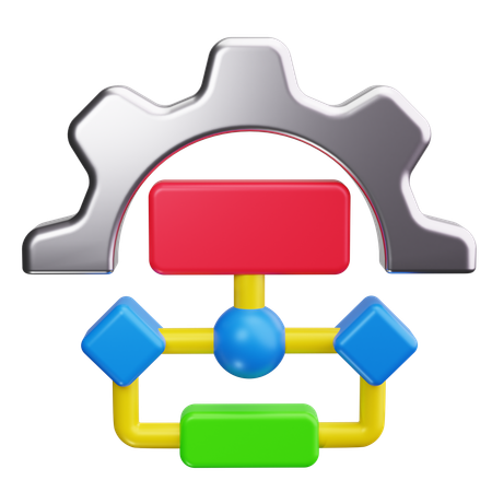 Workflow  3D Icon