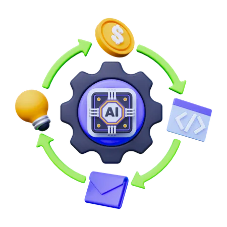 Workflow Automation  3D Icon