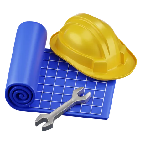 Working Blueprint  3D Icon