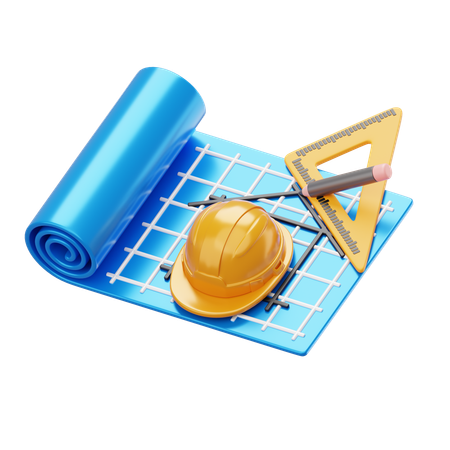 Working Blueprint  3D Icon