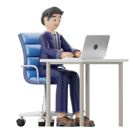 Working Businessman  3D Icon