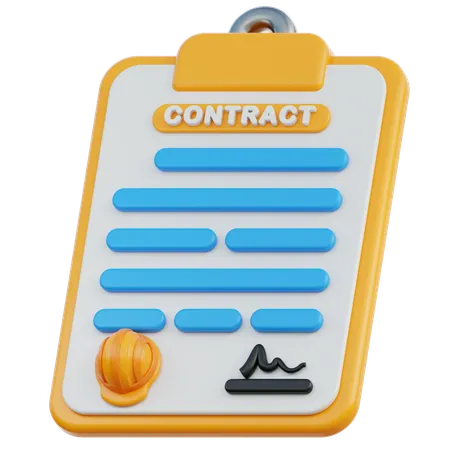 Working Contract  3D Icon