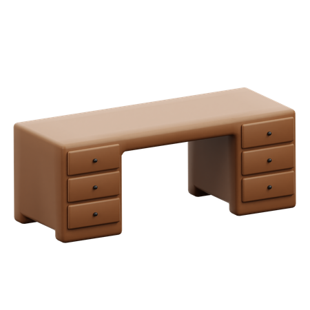 Working Desk  3D Icon