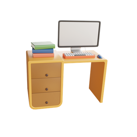 Working Desk  3D Icon