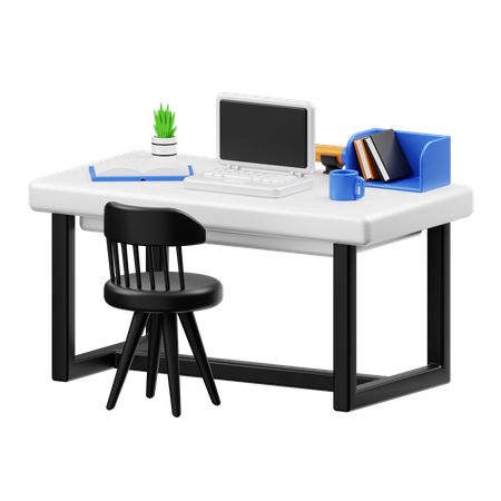 Working Desk  3D Icon