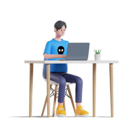Working Employee  3D Icon