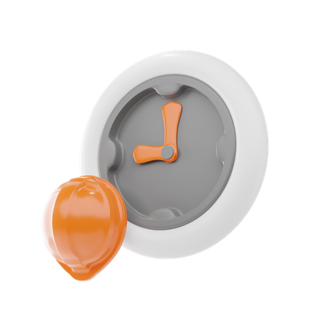 労働時間  3D Icon