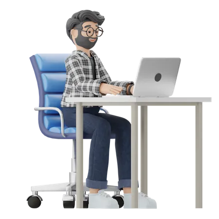 Working Man  3D Illustration