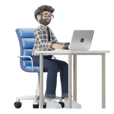 Working Man  3D Illustration