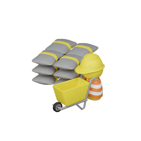 Working On Site  3D Icon