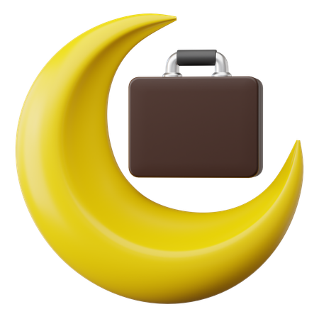 夜通し働く  3D Icon