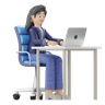 working-woman 3d logo
