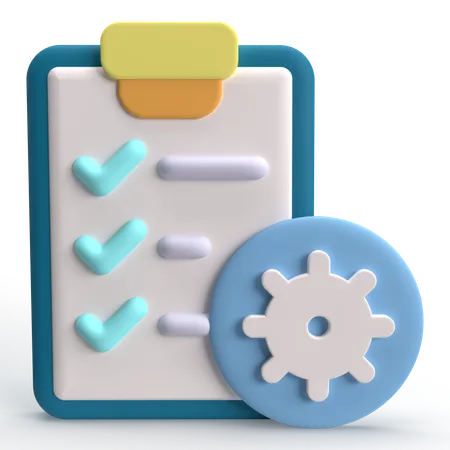 Worklist  3D Icon