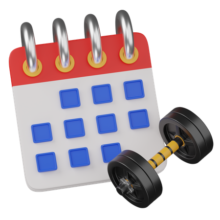 Workout calendar  3D Icon