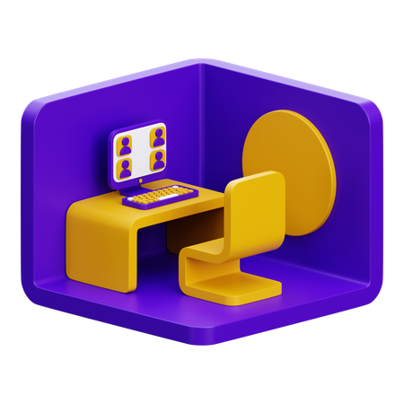Workplace  3D Icon