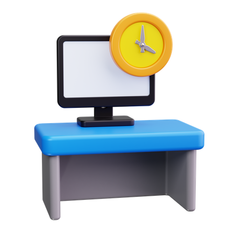 Workplace Desk  3D Icon