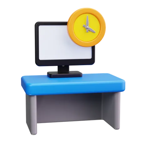 Workplace Desk  3D Icon