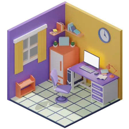 Workspace  3D Illustration