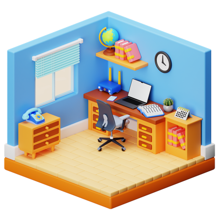 Workspace  3D Illustration