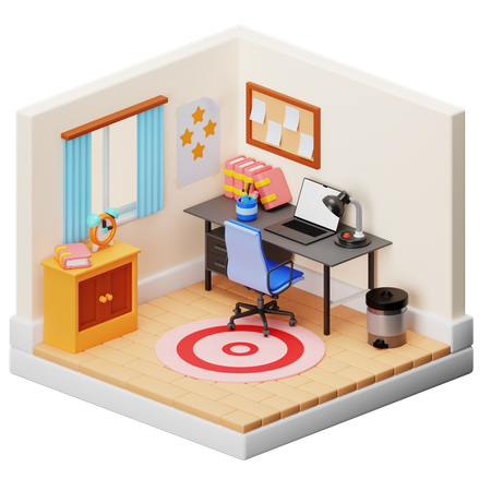 Workspace  3D Illustration