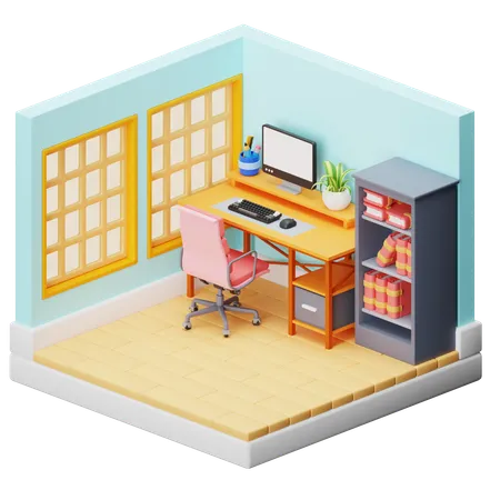 Workspace  3D Illustration