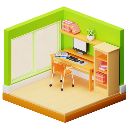 Workspace  3D Illustration