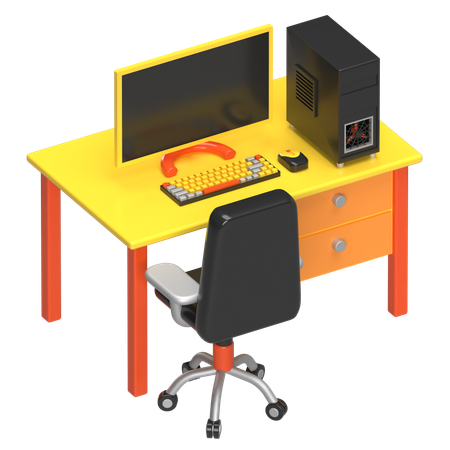 Workstation  3D Icon