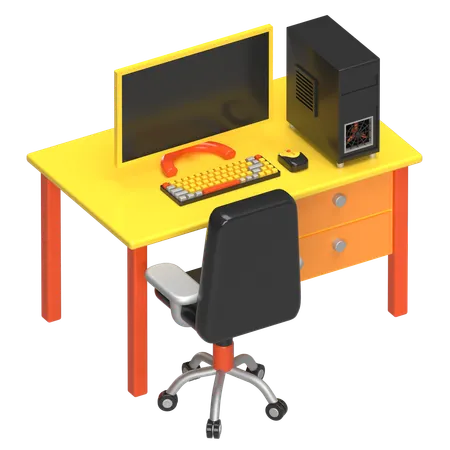 Workstation  3D Icon
