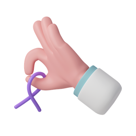 World Cancer Awareness Badge  3D Icon