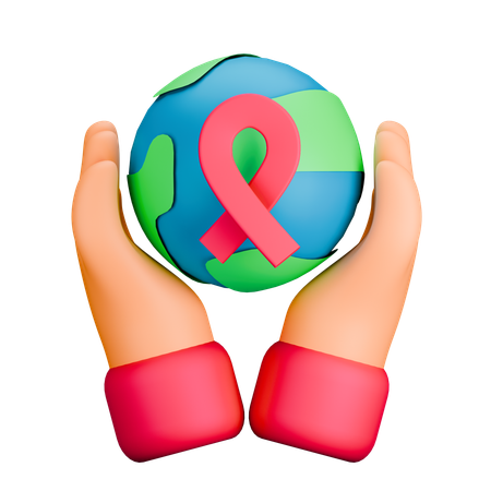 World cancer day  3D Icon